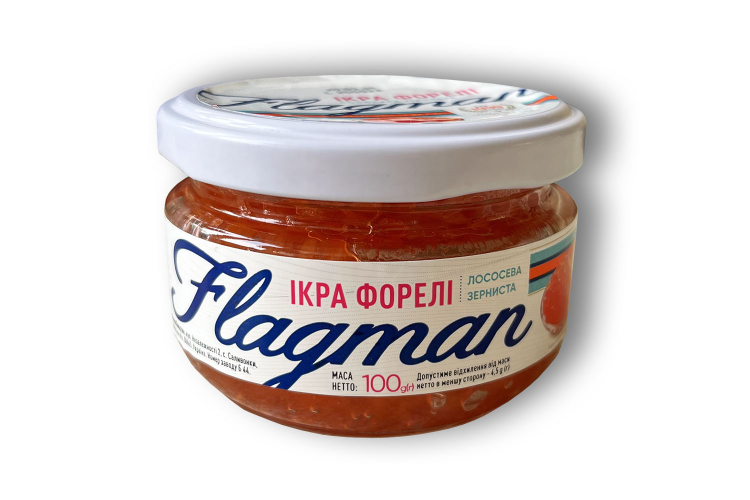 Ікра форелі 100г скло ТМ Флагман