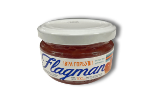 Ікра горбуші ТМ Флагман 100г скло