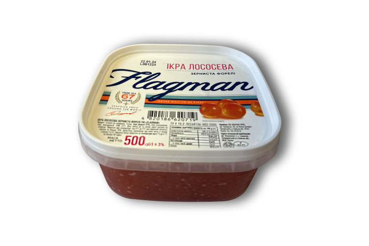 Ікра форелі  ТМ Флагман 500г пластикове відерце