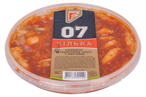 Кілька балтійська в томатному соусі з овочами, 300г Кілька балтійська в томатному соусі з овочами, 300г