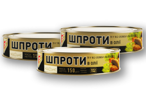 Шпроти в маслі, 150г ж/б з ключем Шпроти в маслі, 150г ж/б з ключем