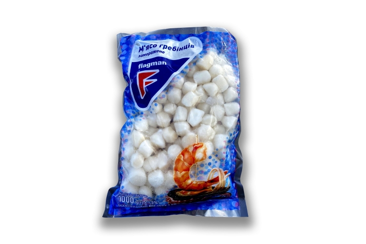 Морський гребінець, 80-100 шт/кг, 1 кг упаковка