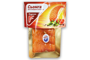 Лосось (сьомга) копчена, слайси без шкіри 100г Лосось (сьомга) копчена, слайси без шкіри 100г